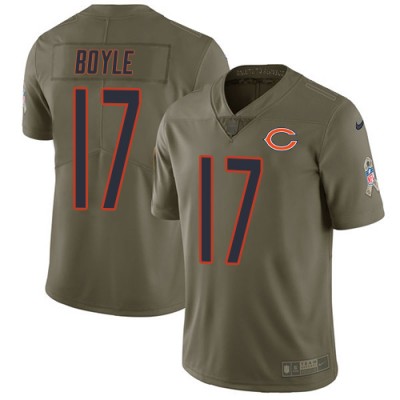 Nike Chicago Bears #17 Tim Boyle Olive Men's Stitched NFL Limited 2017 Salute To Service Jersey